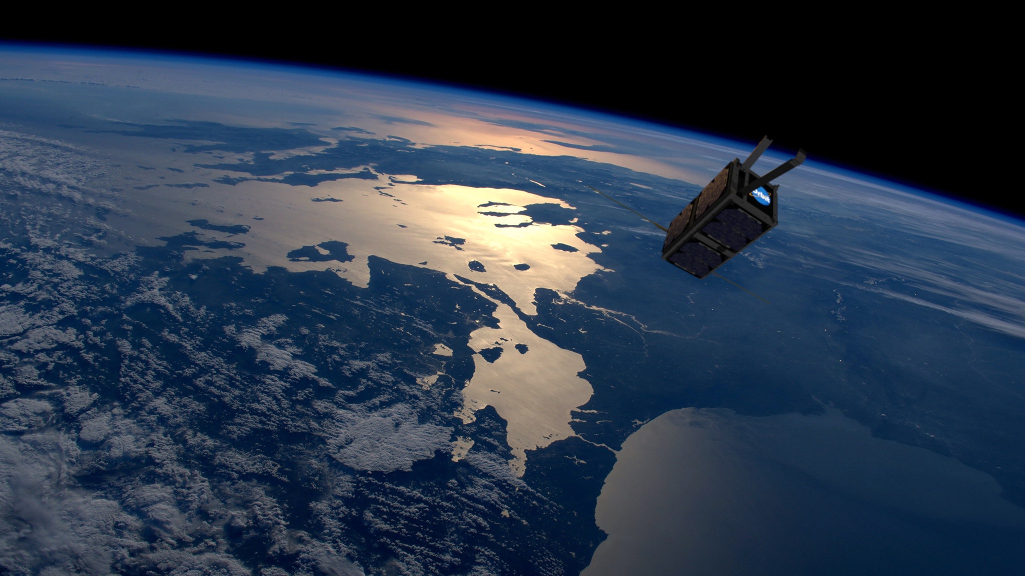 Bilde av ORBIT sin satellitt i verdensrommet