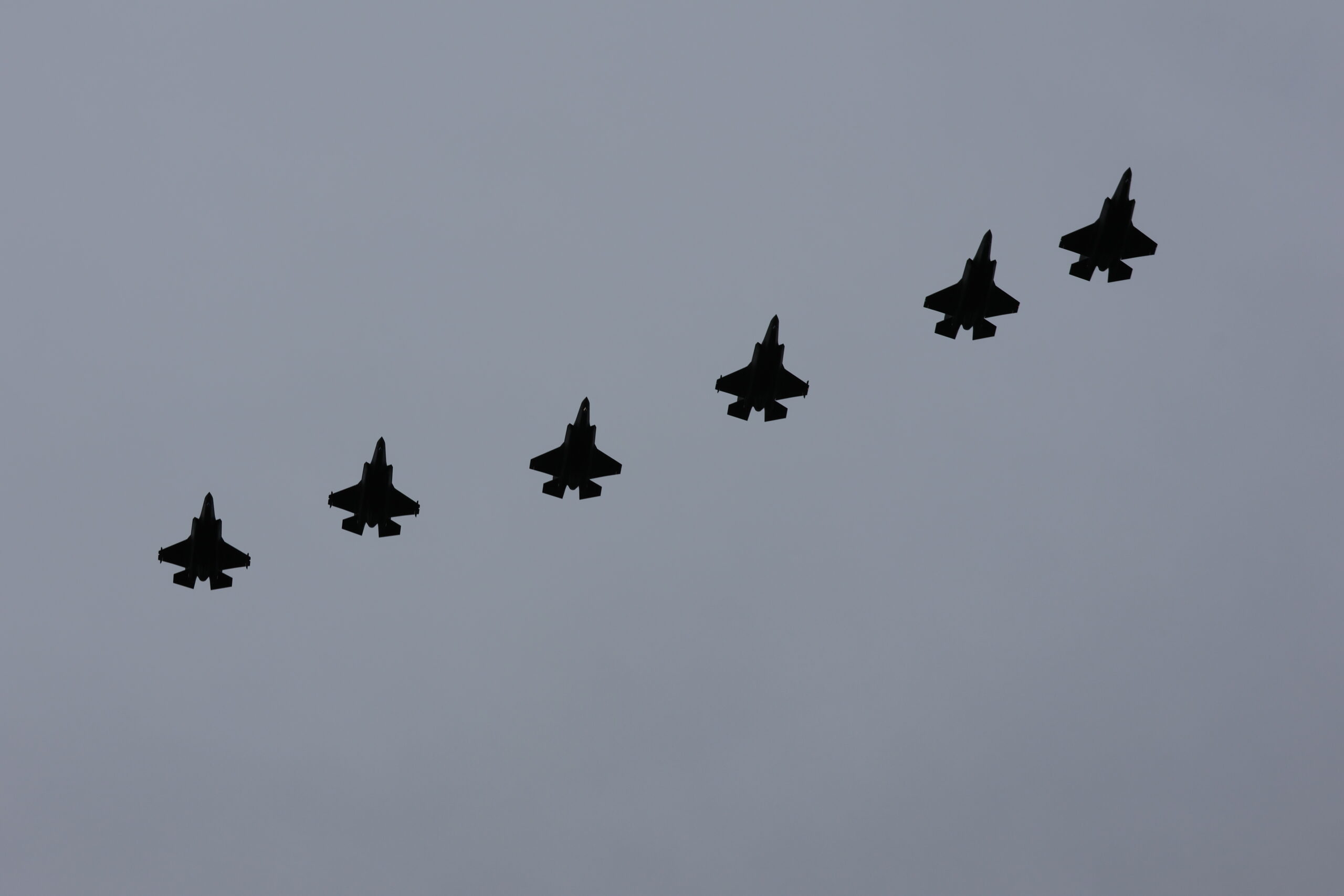 Overflyving med Luftforsvarets F-35. Foto: Lars Bugge Aarset